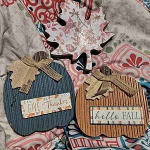 Decorative Fall Wooden Pumpkins